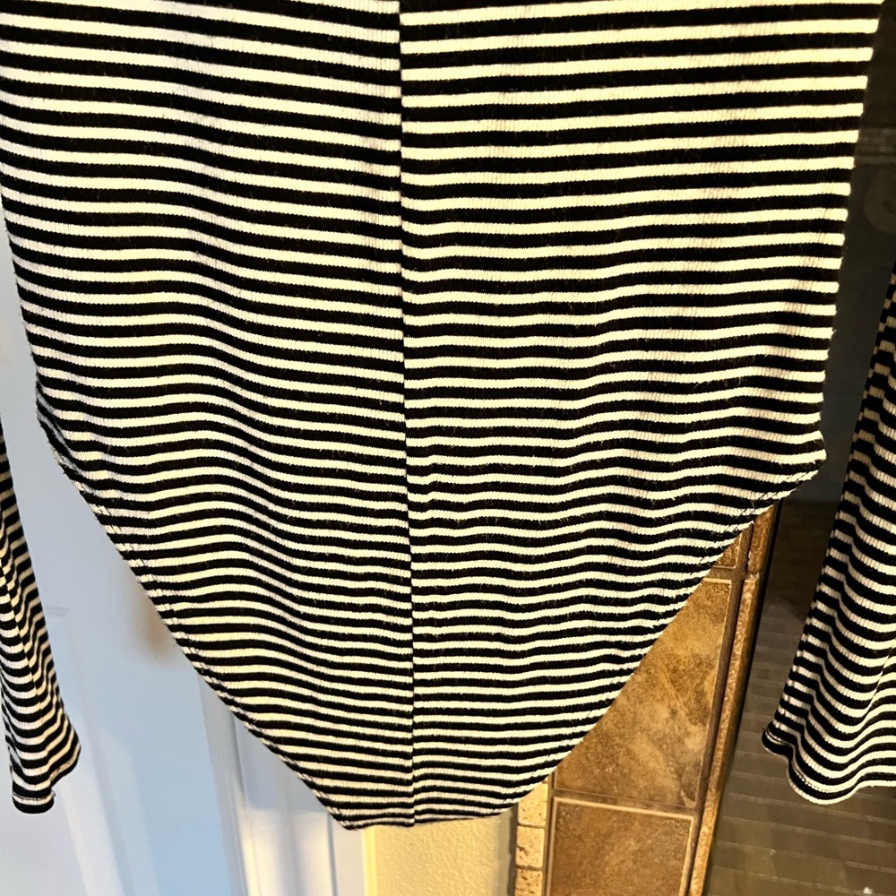 GAP Black and White Striped Bodysuit